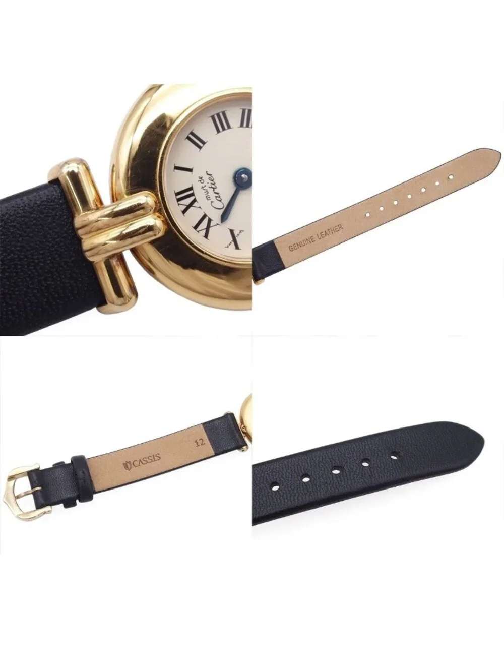 Cartier Must Colisee SM Vermeil Ivory Leather Watch
